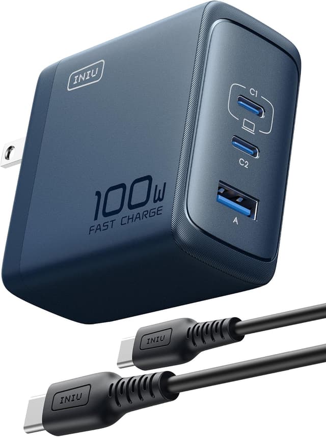 Detalle de INIU 100W 3-Port MacBook Charger