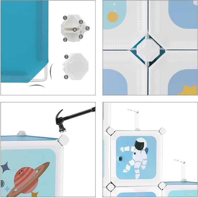 Detalle 2 de SONGMICS Scaffale 15 cubi per bambini