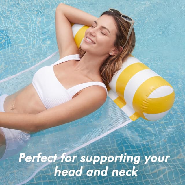 Thumbnail 6 de OKSUWATER 5 Pack Inflatable Pool Floats with Headrest & Footrest (4-in-1 Water Hammock), Multicolor