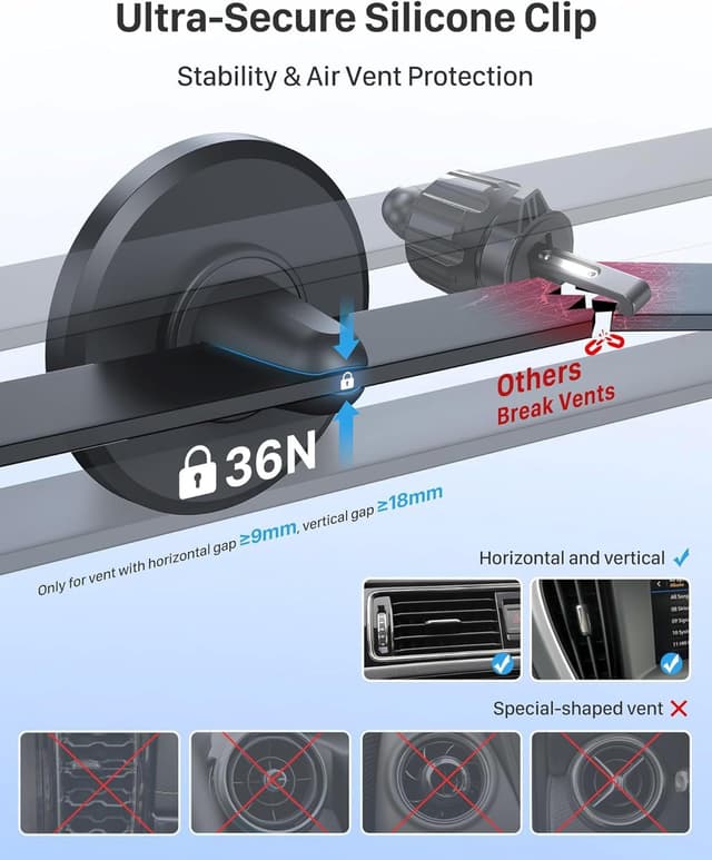 Detalle 1 de YOSH MagSafe Car Mount 35N