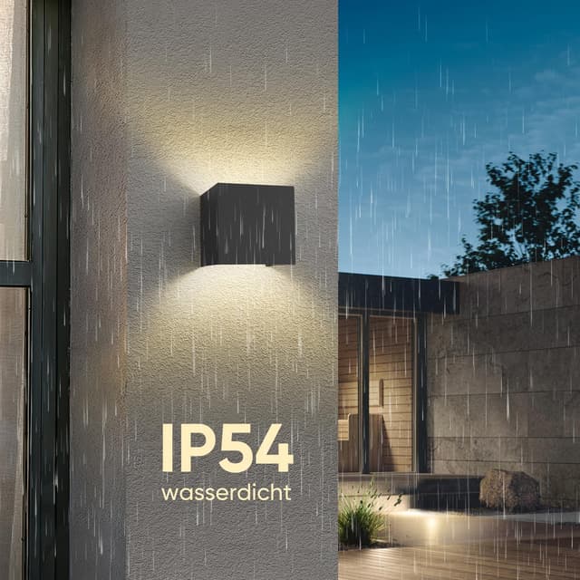 Detalle 2 de vatato LED-Wandleuchte 12W (Aluminium, einstellbarer Lichtstrahl) – 3000K warmweiß, IP54 für innen & außen