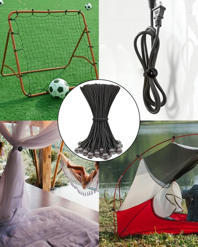 Detalle 2 de WMZOBH Spanngummis mit Kugel 25 cm – 25 Stück für Planen, Zelte & Abdeckungen