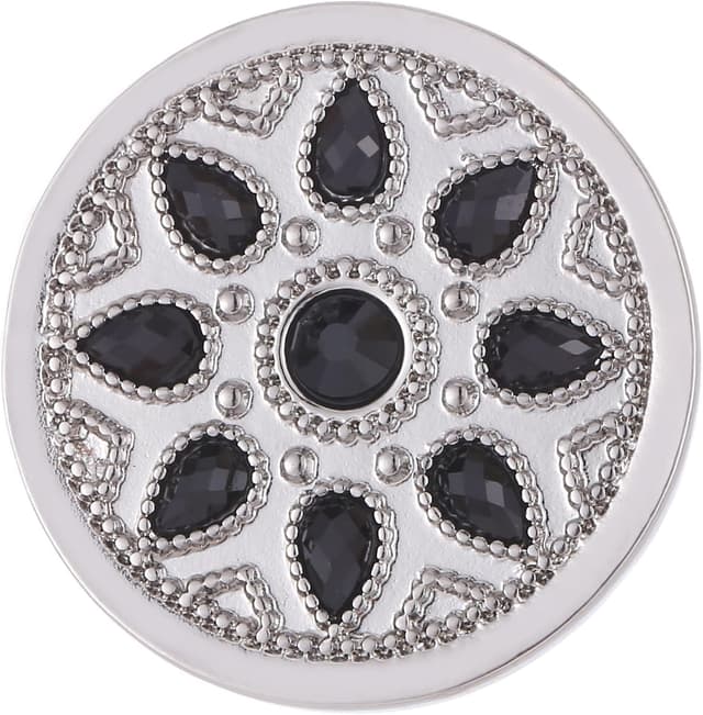 Imagen de Morella Coin Pendentif 33 mm argent noir en OfertitasTOP