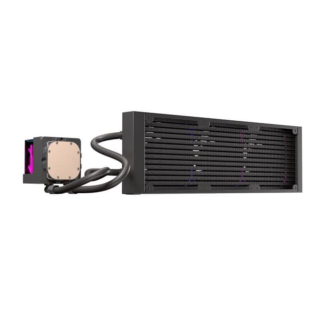 Detalle de Refrigeración líquida Einarex Vertex 360 RGB de 360 mm con 3 ventiladores RGB e iluminación espejo infinito