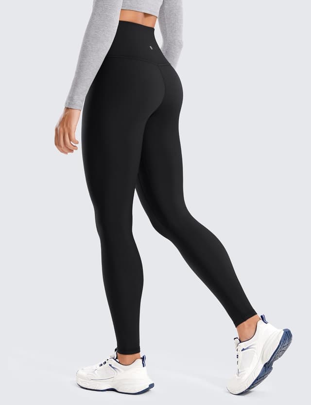 Detalle 2 de CRZ YOGA leggings termici da donna con fleece spazzolato, vita media alta e tasca interna