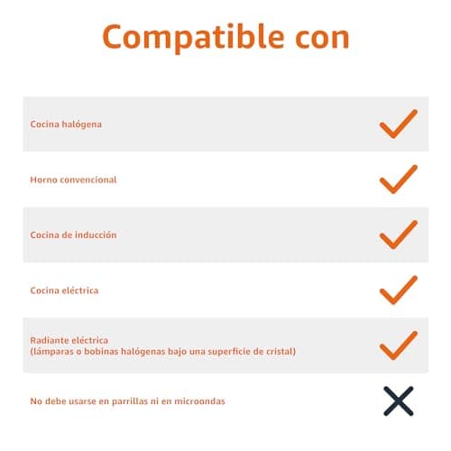 Detalle de Amazon Basics Juego de 3 Sartenes de Acero Inoxidable