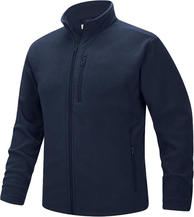 Detalle de 33,000ft Men’s Lightweight Fleece Jacket – Full Zip Microfleece Coat for Outdoor, Hiking & Travel