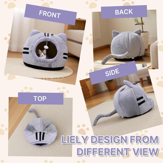 Thumbnail 5 de Bypass Katzenbett 40x40x32 cm Dunkelgrau