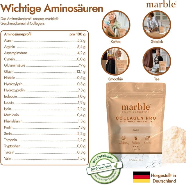 Thumbnail 6 de Marble Kollagen Pulver PRO 450 g