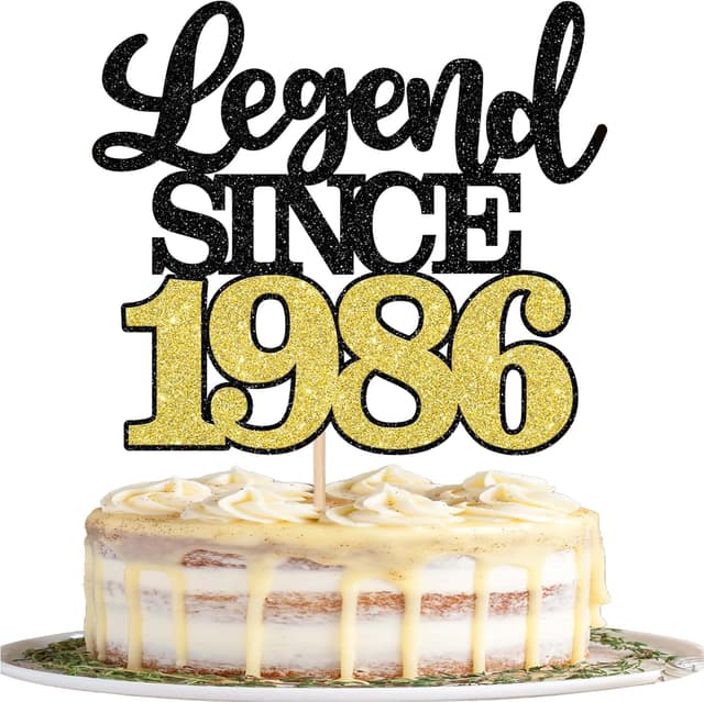 Imagen de Aufschrift Legend Since 1986 Kuchen-Topper 40 en OfertitasTOP