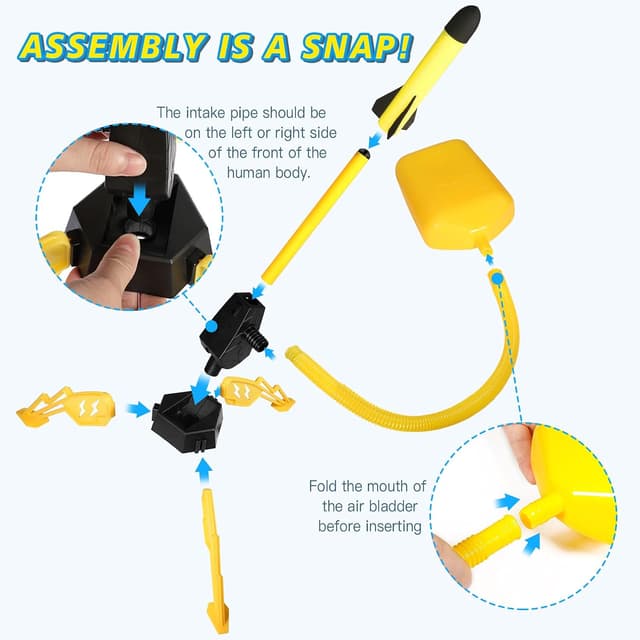 Thumbnail 6 de REFUN Rocket Launcher 6 rockets toy 🚀