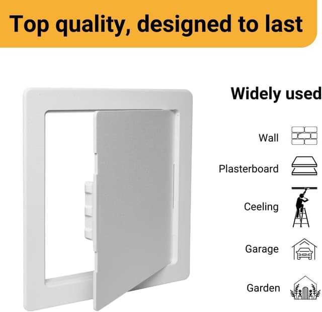 Detalle 2 de Proxinova Paintable Access Panel 150x150 mm (High-Grade ABS) Inspection Hatch for Walls & Ceilings