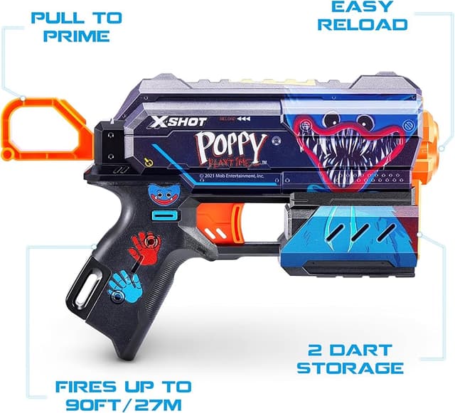 Detalle 2 de XSHOT-X-Shot Skins Flux Blaster Poppy Playtime 2 Pack
