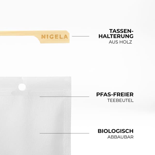 Detalle de Nigela Schwarzkümmel Tee „Immun“ – loser Winter-Kräutertee mit Schwarzkümmel, Thymian & Nelken (100 g)