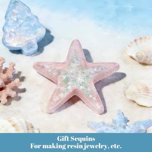 Detalle de LOPHE Paillettes scintillantes épaisses en poudre pour corps, visage & cheveux, 50 g (multicolore A)