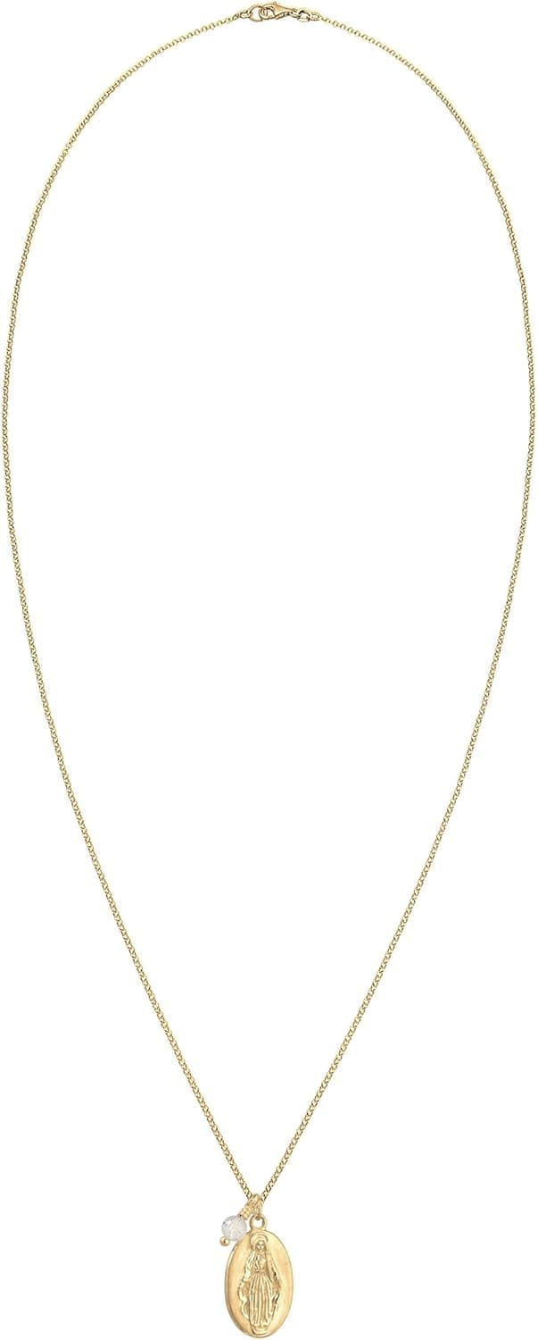 Detalle de Elli Halskette Marienbild Labradorit 925er Silber vergoldet