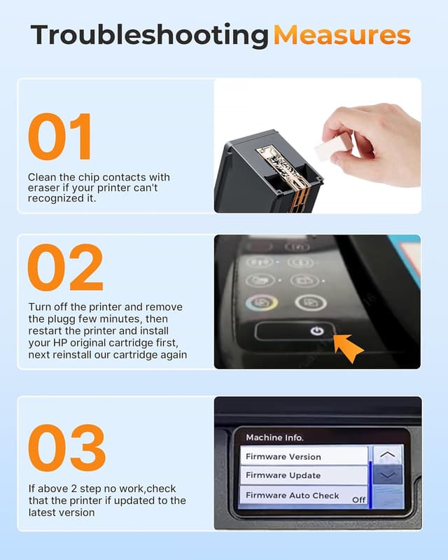 Thumbnail 6 de E-Z Ink 63XL Black & Color Remanufactured Cartridges (2-Pack) for HP 63XL