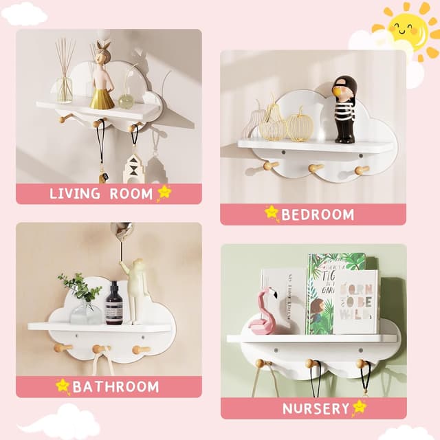 Detalle 2 de WOLTU Estante Nube Flotante para Niños 🌥