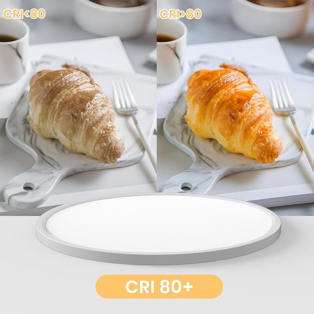 Detalle de EASY EAGLE Plafoniera LED da soffitto 36W rotonda 4000K, 3.240 lm, IP44 ultra sottile Ø30 cm