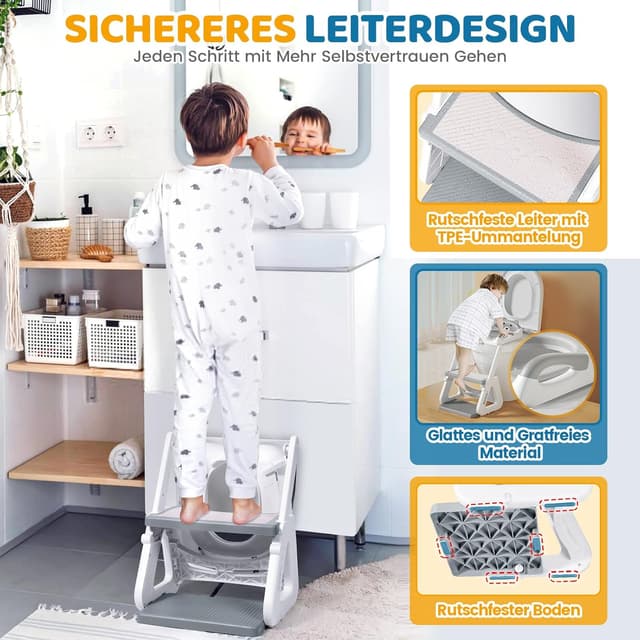 Thumbnail 4 de Orzbow Toilettensitz Kinder mit Treppe 🚽