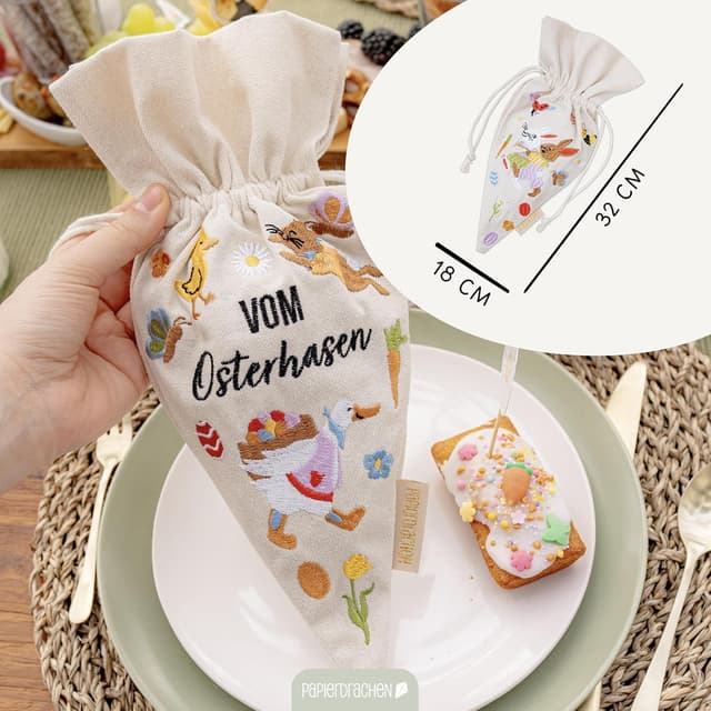 Detalle de Papierdrachen 2 Geschenkbeutel Ostern