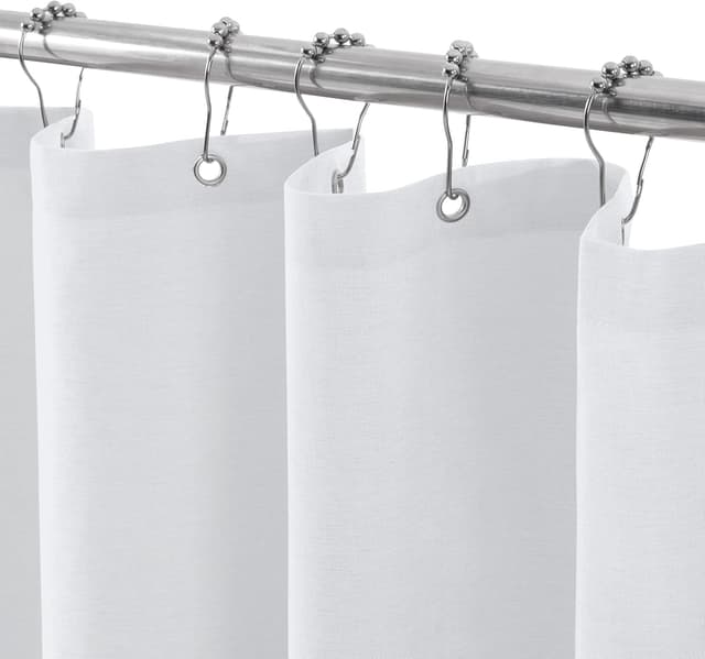 Imagen de VANZAVANZU Waterproof Narrow Shower Curtain 92x182cm with metal hooks (white) en OfertitasTOP
