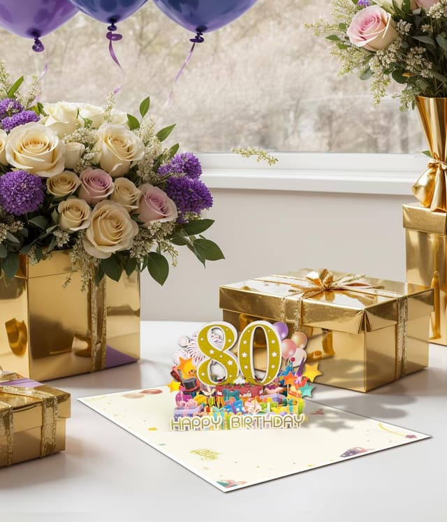 Thumbnail 2 de Magic Ants 80th Birthday Card 3D Pop-Up