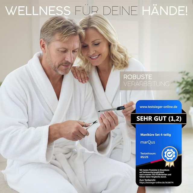 Detalle 2 de marQus Maniküre-Set 4-teilig Schwarz mit Saphir-Nagelfeile aus Solingen