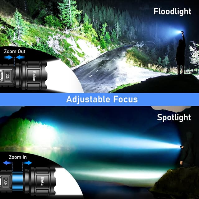 Thumbnail 2 de Blukar Taschenlampe LED Aufladbar 5 Modi 🔦