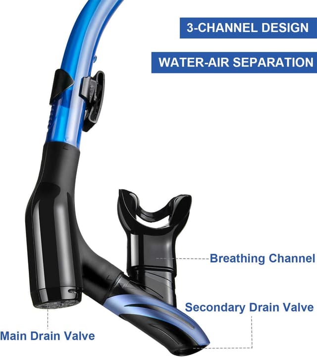 Thumbnail 1 de Dorlle Schnorchelset mit Taucherbrille, 3-Kanal Dry Schnorchel 💧🤖
Dorlle Schnorchelset mit Taucherbrille, 3-Kanal Dry Schnorchel 💧