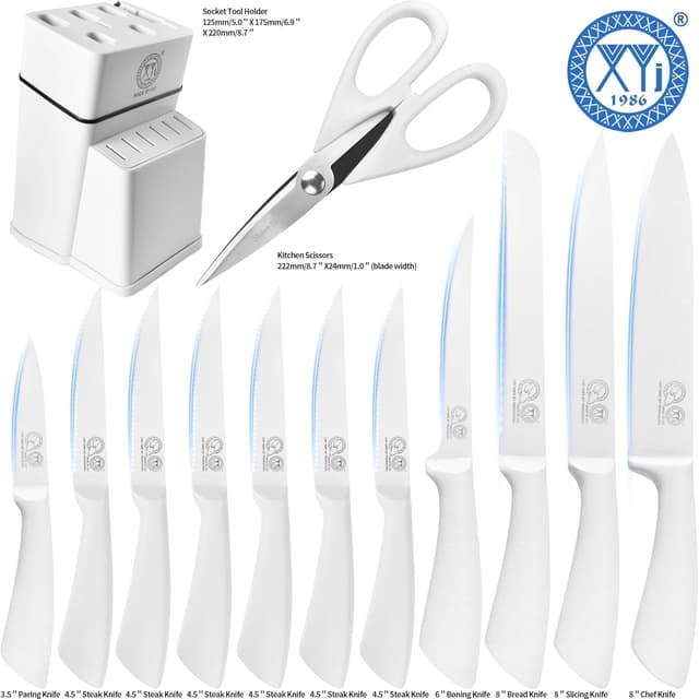 Thumbnail 8 de XYJ Juego de cuchillos de cocina profesional con soporte 🔪