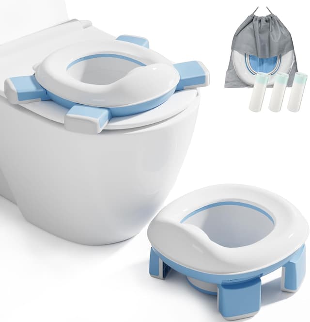 Detalle de DEANIC 2-in-1 Portable Travel Potty 60 liners 🚼