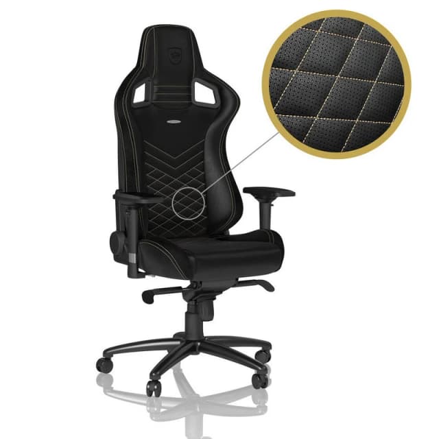 Detalle 2 de noblechairs Epic silla gaming acolchada negro/dorado