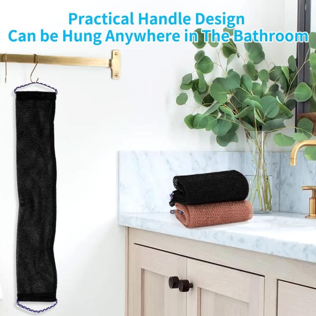 Detalle de African exfoliating net sponge set, 31.5in