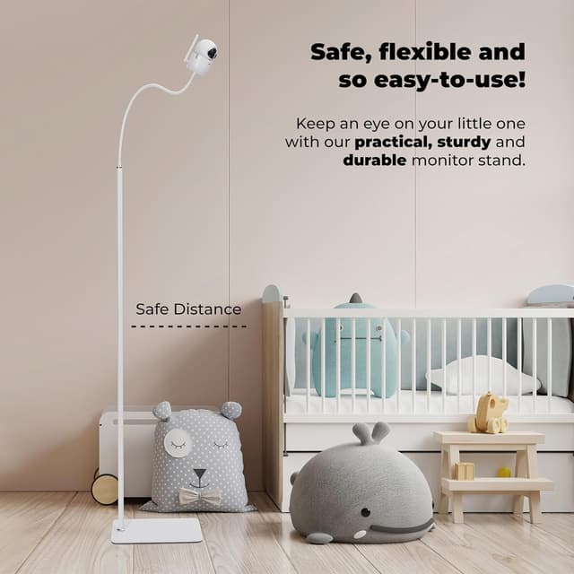 Thumbnail 6 de goozie Baby Monitor Floor Stand Holder (universal with 1/4” thread) for nursery camera positioning
