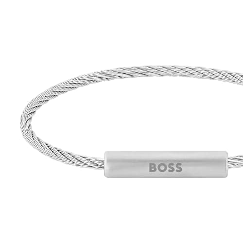 Detalle 2 de BOSS ALEK Pulsera de acero inoxidable, plata