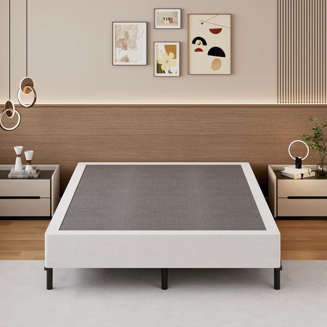Detalle de SHLAND 8 Inch Full Box Spring (High Profile) Metal Frame with Fabric Cover—Easy Assembly