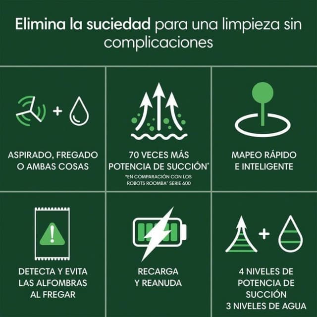 Detalle 2 de iRobot Roomba 105 Combo Aspirador y Friegasuelos 🤖