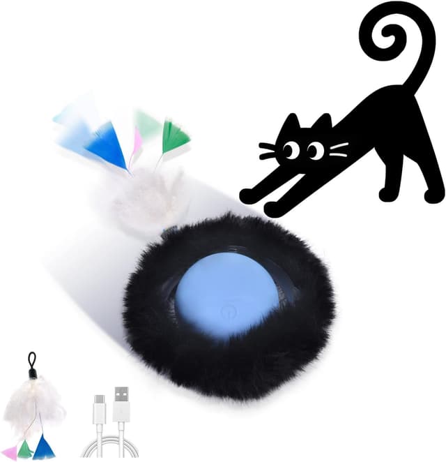 Thumbnail 6 de GoldenSun balle jouet intelligente pour chat avec tapis à 5 trous (souris) – jeu d’intérieur 2 en 1