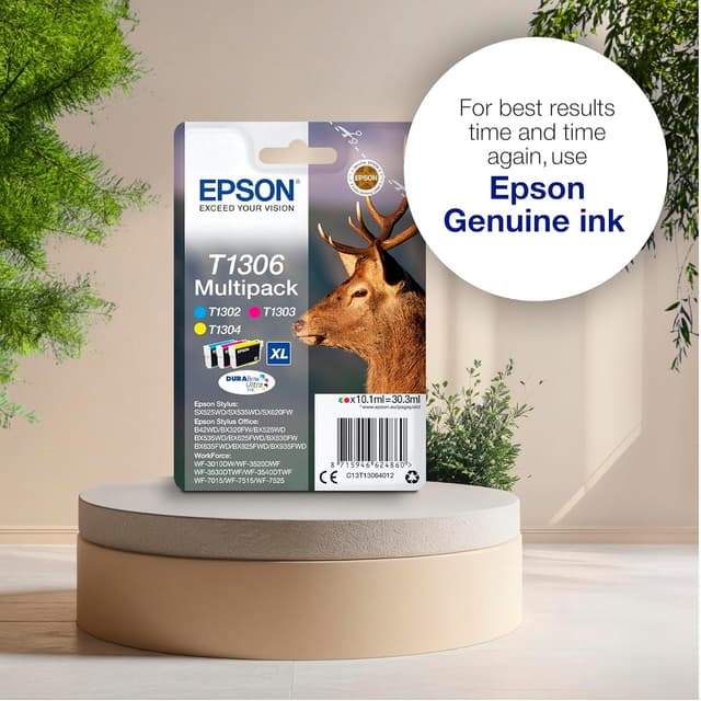 Thumbnail 2 de Epson T1306XL Stag Multipack Cartouches DURABrite Ultra
