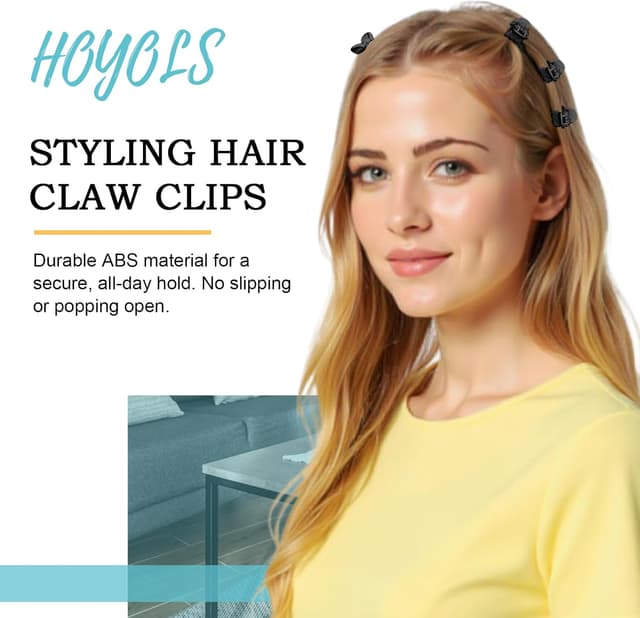 Detalle de HOYOLS lot de 35 mini barrettes griffes anti-dérapantes pour cheveux fins et franges