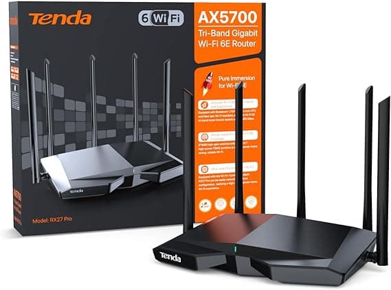 Imagen de Tenda RX27 Pro: Router WiFi 6E Tri-Band 🚀 en OfertitasTOP
