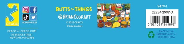 Thumbnail 6 de Ceaco Brian Cook Butts on Things 500-Piece Jigsaw Puzzle (24 x 18 in)