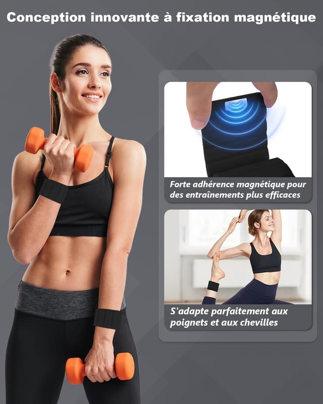 Thumbnail 1 de Spopal Poids Poignet Magnétiques 1 kg