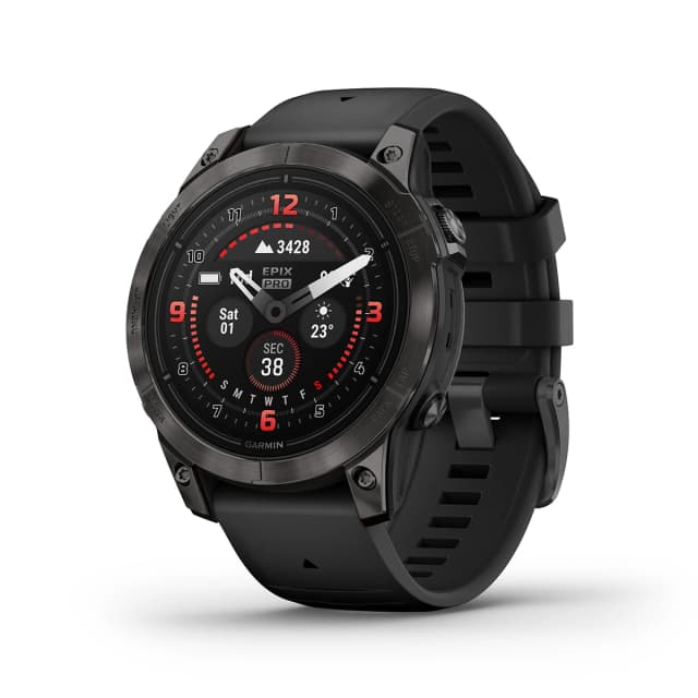 Detalle de Garmin epix Pro Zafiro (Gen 2) 47 mm: smartwatch GPS de alto rendimiento reacondicionado casi a estrenar