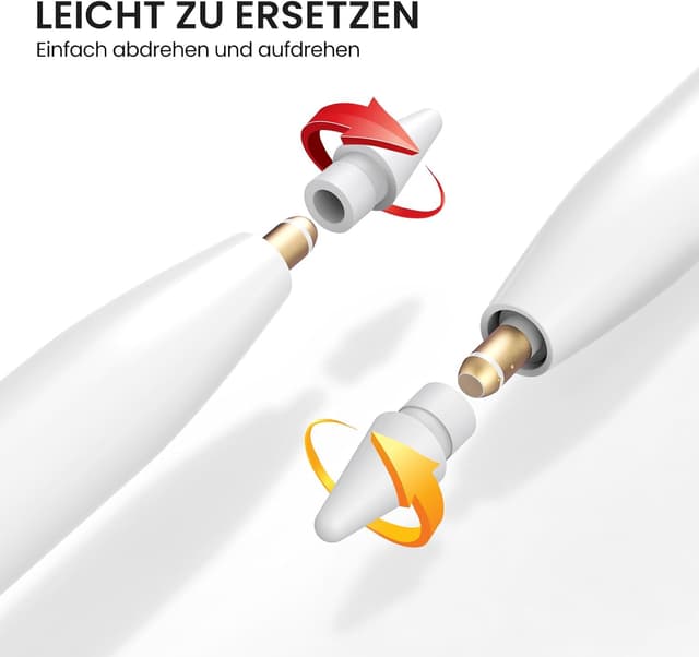 Detalle de Delidigi 4 Ersatzspitzen für Apple Pencil Pro, Apple Pencil 2. Generation und Apple Pencil USB-C – inklusive Aufbewahrung