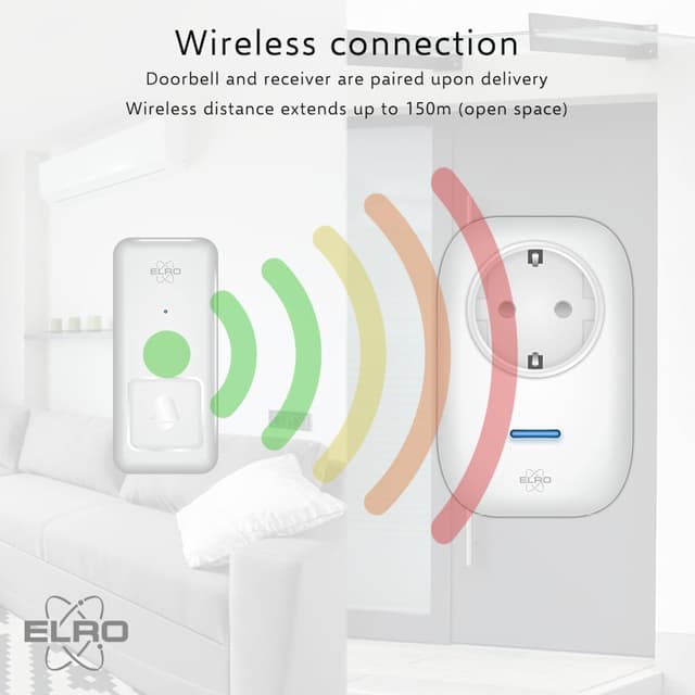 Thumbnail 6 de ELRO DB4000 set campanelli cinetici wireless