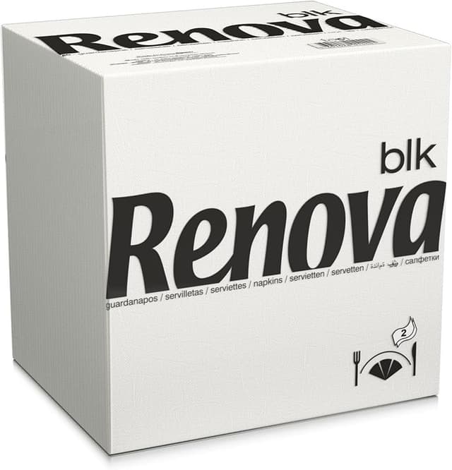 Detalle 2 de RENOVA Servilletas BLK 1,350 Premium Blancas 🧻