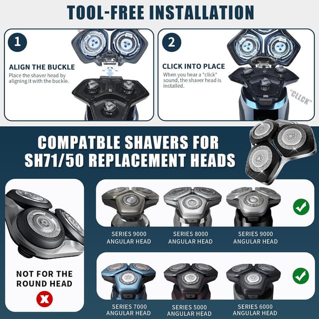 Detalle 2 de SH71/50 Rasurköpfe kompatibel 1 Stück
