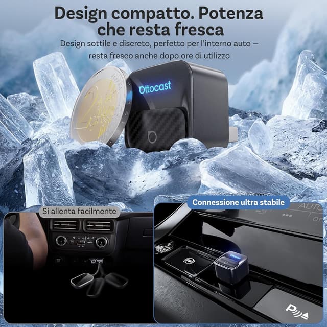 Detalle 2 de Ottocast Mini Core Adattatore CarPlay wireless 2026